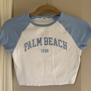 Garage Blue and White Palm Beach Tee
